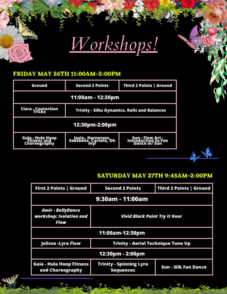 Vivid Black Paint May 2023 Workshops Schedule!